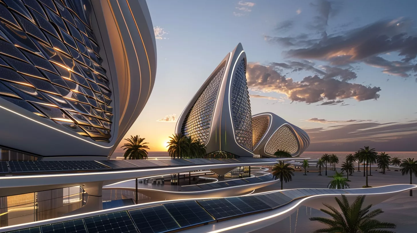 A modern building inspired by Saudi Vision 2030 A modern building inspired by Saudi Vision 2030